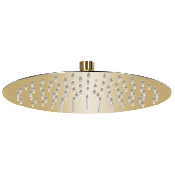 vidaXL Lietaus dušo galvutė, auksinė, 25cm, nerūdijantis plienas