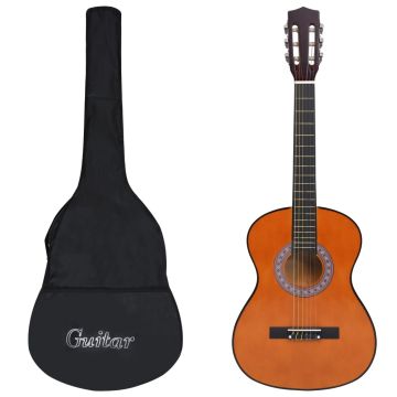 vidaXL Klasikinė gitara su dėklu pradedantiesiems, 3/4 36"