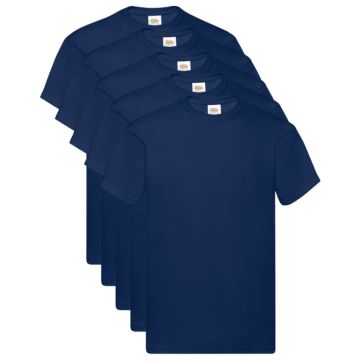 vidaXL Marškiniai 5 pcs Mėlyna 5XL Medvilnė