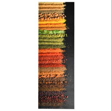 vidaXL Virtuvės kilimėlis, 45x150cm, plaunamas, su prieskoniais