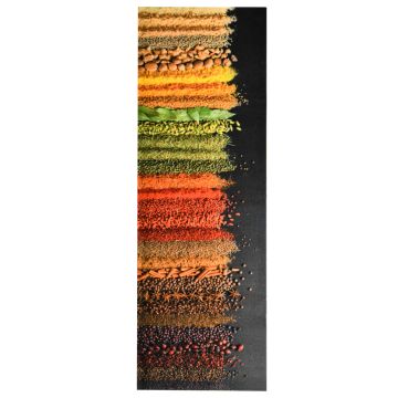 vidaXL Virtuvės kilimėlis, 60x180cm, plaunamas, su prieskoniais