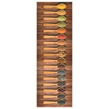 vidaXL Virtuvės kilimėlis, 45x150cm, plaunamas, su šaukštais