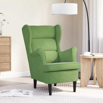 vidaXL Krėslas, šviesiai žalios spalvos, aksomas