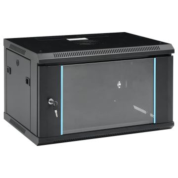 vidaXL 6U Sieninė komutacinė spinta, 600x450x350mm, 19", IP20