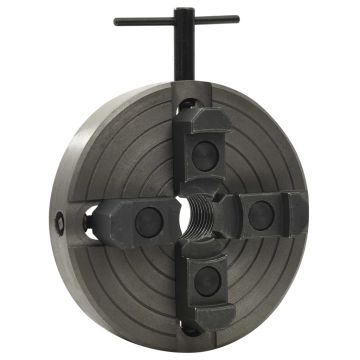 vidaXL 4 žiočių medienos griebtuvas, juodas, 150x63mm, plienas