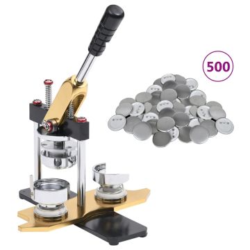 vidaXL Ženkliukų gaminimo aparatas su 500vnt. nugarėlių, 58mm