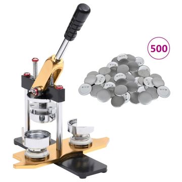 vidaXL Ženkliukų gaminimo aparatas su 500vnt. nugarėlių, 44mm