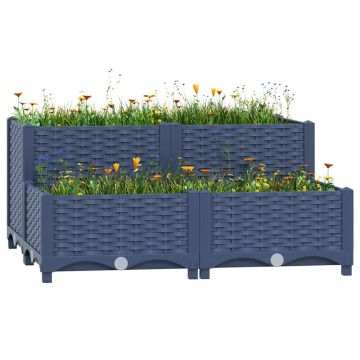 vidaXL Aukštas lovelis, 80x80x38cm, polipropilenas