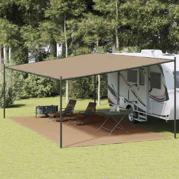 vidaXL Palapinės kilimėlis, taupe spalvos, 400x800cm, HDPE