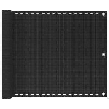 vidaXL Balkono pertvara, antracito spalvos, 75x500cm, HDPE