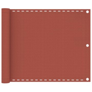 vidaXL Balkono pertvara, terakota spalvos, 75x600cm, HDPE