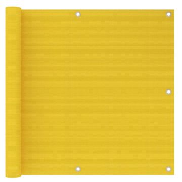vidaXL Balkono pertvara, geltonos spalvos, 90x300cm, HDPE