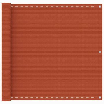 vidaXL Balkono pertvara, oranžinės spalvos, 90x400cm, HDPE