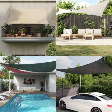vidaXL Uždanga nuo saulės, juodos spalvos, 2,5x4m, HDPE, 160g/m²