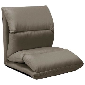 vidaXL Sulankstomas čiužinukas-kėdė, tamsiai pilkas, mikropluoštas