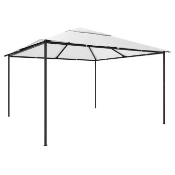 vidaXL Pavėsinė, baltos spalvos, 4x4x3m, 180 g/m²