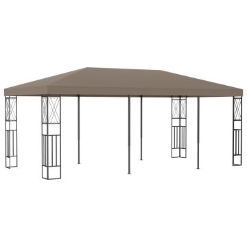 vidaXL Pavėsinė, taupe spalvos, 6x3m, audinys