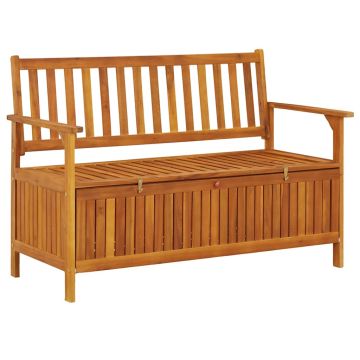 vidaXL Sodo suoliukas-daiktadėžė, 120cm, akacijos medienos masyvas