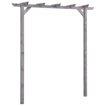 vidaXL Sodo pergolė, pilkos spalvos, 200x40x205cm, impregnuota pušis