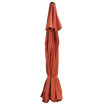 vidaXL Pakaitinis audinys lauko skėčiui nuo saulės, terakota, 500cm