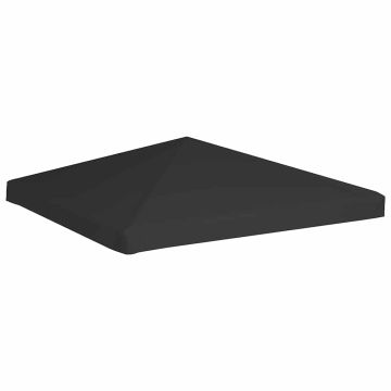 vidaXL Viršutinis pavėsinės uždangalas, juodos spalvos, 3x3m, 270 g/m²