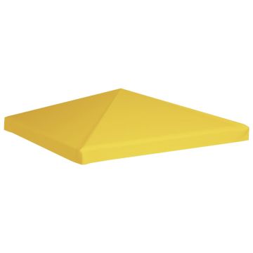 vidaXL Viršutinis pavėsinės uždangalas, geltonas, 3x3m, 270 g/m²