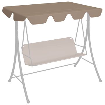 vidaXL Pakaitinis skliautas sodo sūpynėms, taupe, 188/168x145/110cm