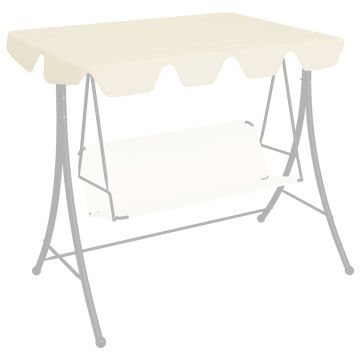 vidaXL Pakaitinis skliautas sodo sūpynėms, kreminis, 150/130x105/70cm