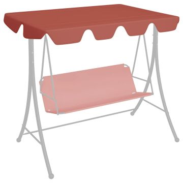 vidaXL Pakaitinis skliautas sodo sūpynėms, terakota, 150/130x105/70cm