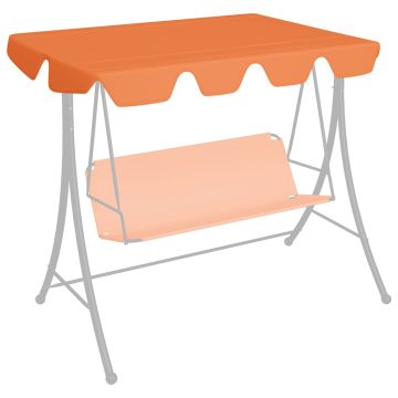 vidaXL Pakaitinis skliautas sodo sūpynėms, oranžinis, 150/130x105/70cm
