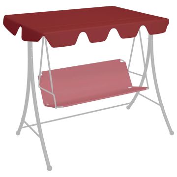 vidaXL Pakaitinis skliautas sodo sūpynėms, vyno, 150/130x105/70cm