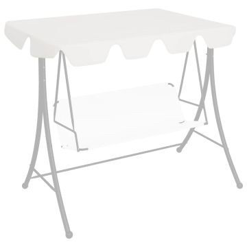 vidaXL Pakaitinis skliautas sodo sūpynėms, baltas, 150/130x105/70cm