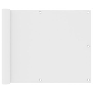 vidaXL Balkono pertvara, baltos spalvos, 75x600cm, oksfordo audinys