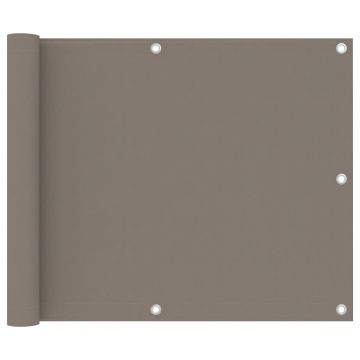 vidaXL Balkono pertvara, taupe spalvos, 75x400cm, oksfordo audinys