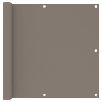 vidaXL Balkono pertvara, taupe spalvos, 90x500cm, oksfordo audinys