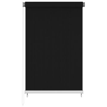 vidaXL Lauko roletas, juodos spalvos, 140x230cm