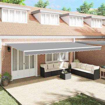 vidaXL Markizės rėmas Balta 600 × 350 cm Aliuminis