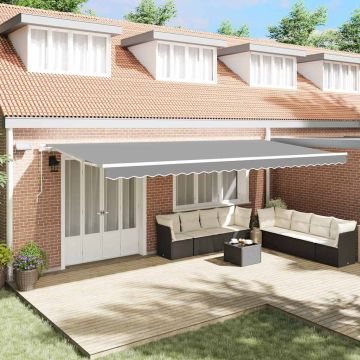 vidaXL Markizės rėmas Balta 600 × 350 cm Aliuminis