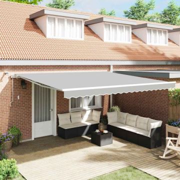 vidaXL Markizės rėmas Balta 500 × 350 cm Aliuminis