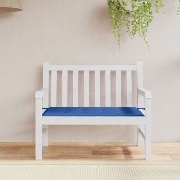 vidaXL Sodo suoliuko pagalvėlė, karališka mėlyna, 100x50x3cm, audinys