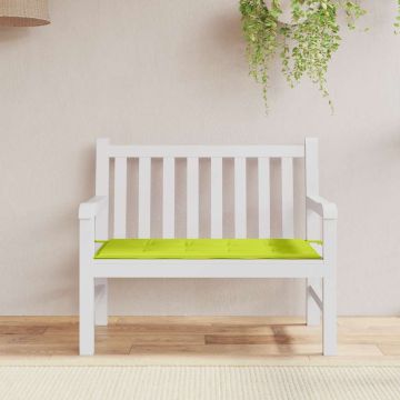 vidaXL Sodo suoliuko pagalvėlė, ryškiai žalia, 100x50x3cm, audinys