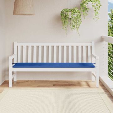 vidaXL Sodo suoliuko pagalvėlė, karališka mėlyna, 180x50x3cm, audinys