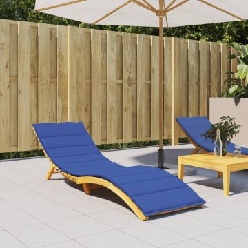 vidaXL Saulės gulto čiužinukas, mėlynas, 200x70x3cm, audinys