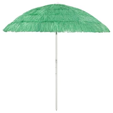 vidaXL Paplūdimio skėtis, žalios spalvos, 240cm, havajietiško dizaino