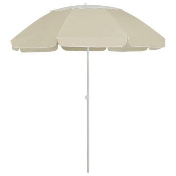 vidaXL Paplūdimio skėtis nuo saulės, smėlio geltonos spalvos, 300cm
