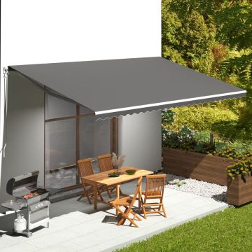 vidaXL Pakaitinis audinys markizei, antracito spalvos, 6x3,5 m