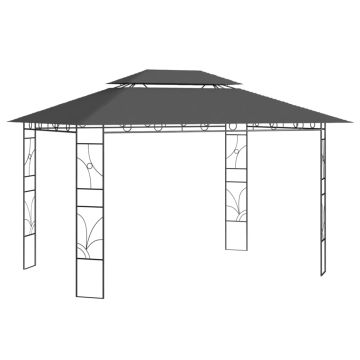 vidaXL Pavėsinė, antracito spalvos, 4x3x2,7m, 160g/m²