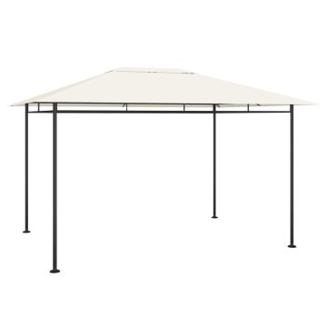 vidaXL Pavėsinė, kreminės spalvos, 384x281x270 cm, 180g/m²