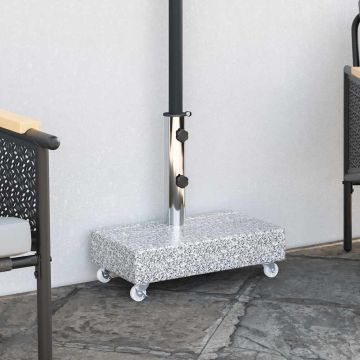 vidaXL Skėčio pagrindas, šviesiai pilkas, 45x25x8,3cm, granitas