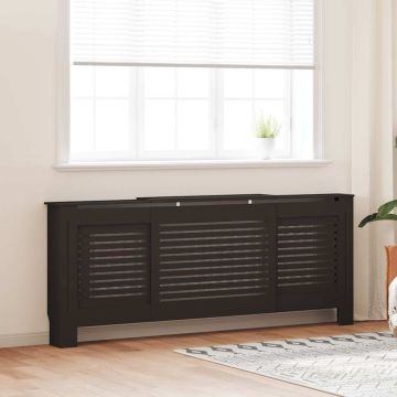 vidaXL Radiatoriaus uždangalas, juodos spalvos, 205cm, MDF